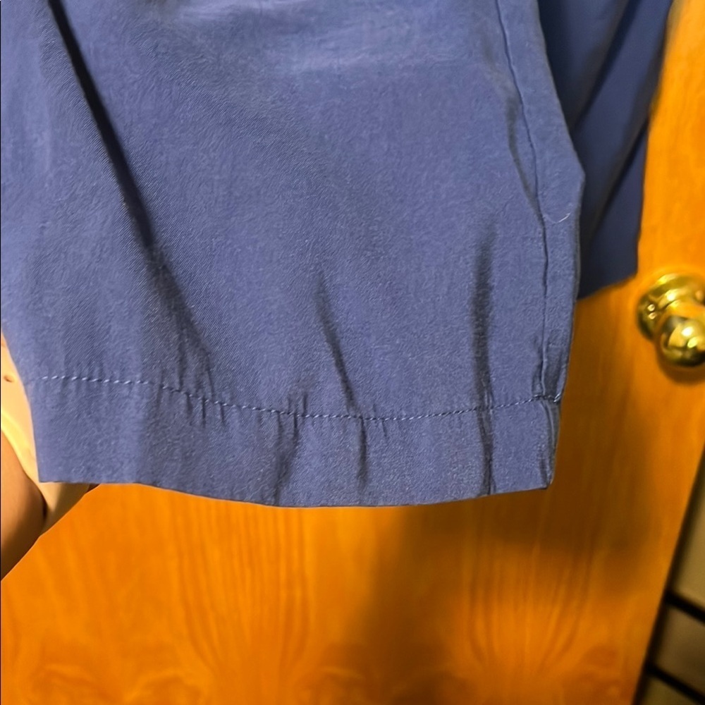 Zara Blue Capris Relaxed Fit Cotton Blend - Picture 6 of 9